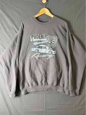 PS/LA Phoenix Motorsports 1994 Racing Graphic Sweatshirt Gray Size L Vintage